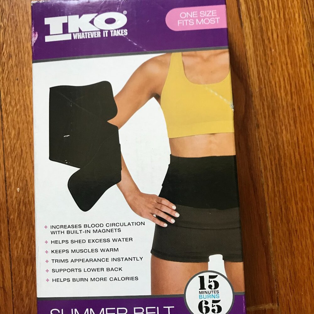 COPY - TKO Slimmer Belt Adjustable Supports Lower Back One Size Fits Most Black…